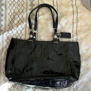 Black Coach leather purse